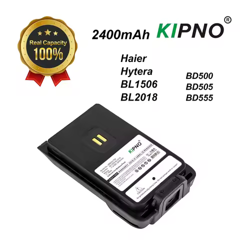 KIPNO 2400mAh Battery Two-Way Radio Compatible with Hytera BD500 BD505 BD555 BL1506 BL2018