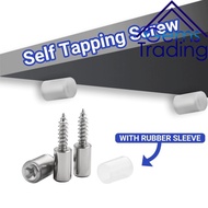 (1 PCS) Self-Tapping Screw Bulkhead Support Bracket With Rubber Sleeve Cross Tapping Screw Wardrobe 