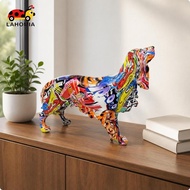[LAHOMIA] Golden Retriever Figurine Presentable Golden Retriever Graffiti Letter