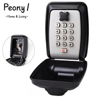 PEONY1 Key Code Lock, Wall Mount Digit Combination Key Lock Box, Durable Waterproof with Push Button Key Storage Secret Box