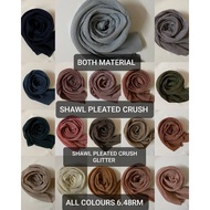 PLEATED SHAWL CRUSH Chiffon Premium & SHAWL CRUSH Chiffon glitter (New Batch)