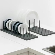 [in stock] Kitchen Storage Rack Bowl Plate Organizer Countertop Bowl Plate Draining Rack Pot Rack Co