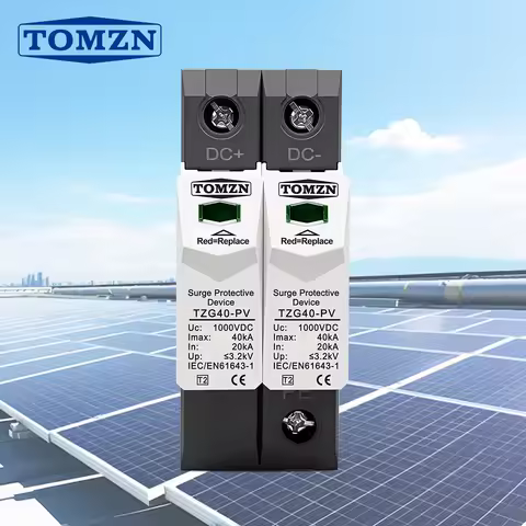 TOMZN DC SPD 1000V 800V 600V 500V 20-40KA House Surge Protector Protective Low-voltage Arrester Devi
