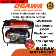 OGAWA GW10000E 8500W Professional Gasoline Generator Petrol Genset -Key Start -33Litre Petrol Tank -