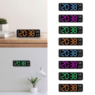 [Homyl478] Digital Wall Clock Wall Clock Brightness Adjustable LED Wall Clock