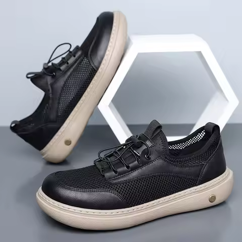 Fashion Sneakers for Men Lightweight Casual Shoes Breathable Male Treking Footwear Lace Up Walking S