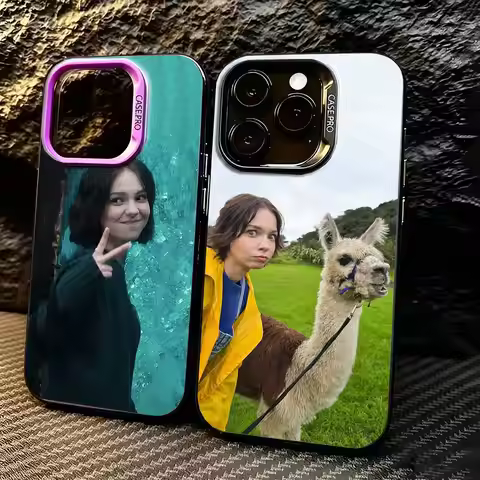 Playful E-Emma Myers Phone Case For iPhone 17,16,15,14,13,12,11 Plus,Pro Max,XS,Colorful Silver Phon