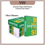 【A4 Paper 1 Box】Smartist 70gsm A4 Paper 5 x 500 sheets (Only Can Order 1 Carton Per Order)