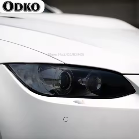 2 Pcs Car Headlight Protective Film Transparent Smoked Black TPU Sticker For BMW M3 E90 E92 E93 2007
