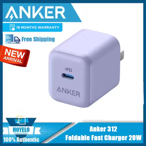 Anker-Foldable Fast Charger Adapter, MacBook Air, iPhone 14, 13, 12,and More, 20W, 312