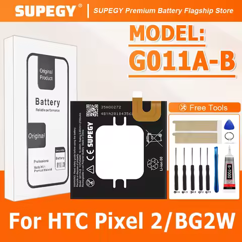 100% New Battery G011A-B for HTC Pixel 2/BG2W Battery + Free Tools