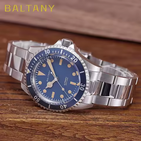 Baltany S3043 39MM Dive Watch Man Luxury NH38 Automatic Wristwatch Waterproof 20Bar Bracelet Retro M
