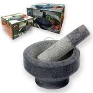 Black Solid Granite Stone Pounder Mortar and Pestle / Black Granite Pestle & Mortar Lesung Batu Gran