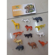 Educational Toys for Children Mini Fauna Satwa Rubber Wild Animal Wild Animals 1 set of 12 Pcs Toys