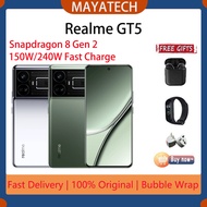 【Global Rom】Realme GT5 Snapdragon 8 Gen 2 150w/240w Fast Charge AMOLED 5240 mAh Smart Phone
