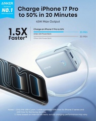 Anker Nano 10K 45W 自帶伸縮線行動電源 A1638