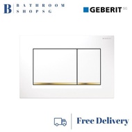 Geberit Sigma30 Actuator Plate 115.883.KK.1 | White Gold Toilet flush plate