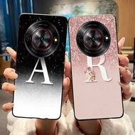 Anti-scratch Soft Phone Case For ZTE Blade A75 5G/ Nubia Focus 5G Custom Name A to Z Letter With Flo