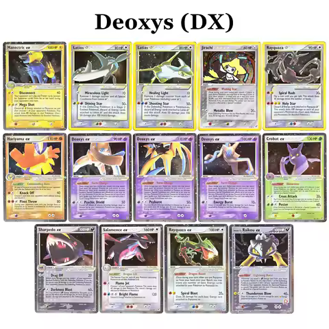2005 PTCG PKM EX Deoxys (DX) Rare FOIL Series Cards Deoxys Hariyama Jirachi Manectric Raikou Vintage