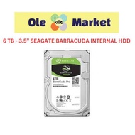 6 TB - 3.5” SEAGATE BARRACUDA INTERNAL HDD