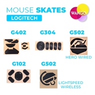 1 Set Mouse Skates Mouse Feet For Logitech G102 G304 G402 G502 Hero G502 Lightspeed Mouse - 0.6mm Th