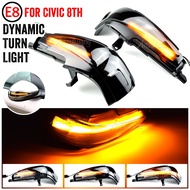 Rearview Side Mirror Indicator Lamp Dynamic LED Turn Signal Flasher Lights For HONDA CIVIC 2006-2011