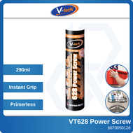 V-tech VT-628 Power Screw Instant Grab Adhesive(White) (290ml) Gam Kuat