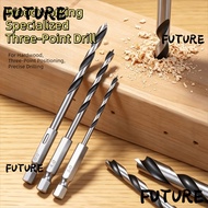 HL-FUTU Twist Drill Bit, Hex Shank High Hardness Woodworking Drill Bit, Anti-Slip 3-10mm Three-Point