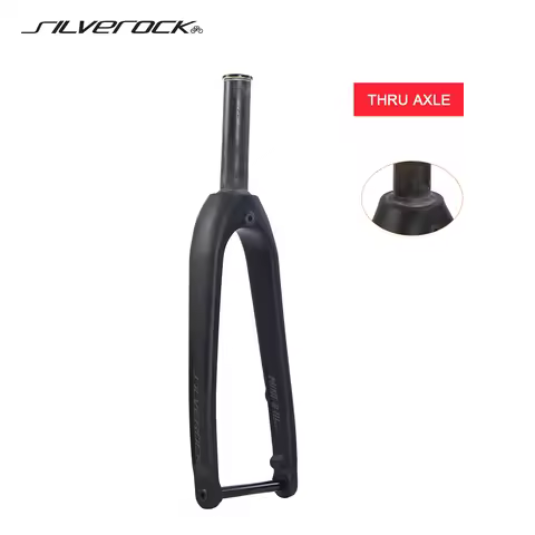 SILVEROCK 03D TA Thru Axle Carbon Fork M12 x100mm 20 x 2.2 406 451 Caliper Disc Brake 28.6mm for Min
