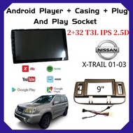 Nissan X-trail 2001-2003 9" Inch Android 10 Car Android GPS Wifi Bluetooth Player (2RAM 32GB T3L IPS