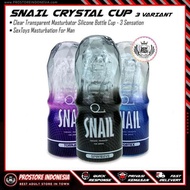 SNAIL CRYSTAL CUP PREMIUM - Silicone Alat Bantu Seksual Transparent Bening Sex Toys Man Mainan Pria 
