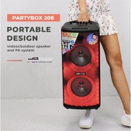 Db Audio PARTYBOX-206 Mobile trolley Bluetooth speaker | 6" x 2 woofer | 750W | Rechargeable Speaker