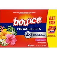 Bounce Mega Dryer Sheets, Paradise Blossom, 180 Count, Bounce Dryer Sheets