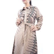 Batik Trusmi Dress Batik Wanita Gamis Batik Motif Kombinasi Sora