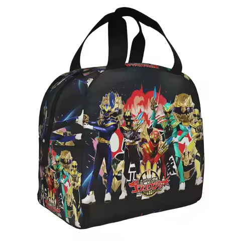 Gozyu Wolf Super Sentai Gozyu Leon Insulated Lunch Bag Leakproof Gozyu Tyranno Eagle Unicorn Thermal