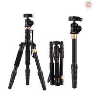 Andoer Portable 5-Section Adjustable Camera Camcorder Video Tripod Detachable Monopod Aluminum Alloy Material with Ball Head Carrying Bag Compatible with Canon   [24NEW]