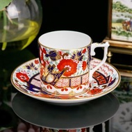 皇冠德貝瓷Royal Crown Derby 伊萬里1988骨瓷咖啡杯碟Rich Japan