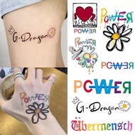 GD GD GD English Same Style Fan Support Arm Color Tattoo Stickers Waterproof Daisy Stickers DJQ5