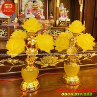 Dai Phat Lotus Jade Vase Lamp, 5-Cotton H40 Lamp, Decorative Lamp, Buddha Worship Lamp