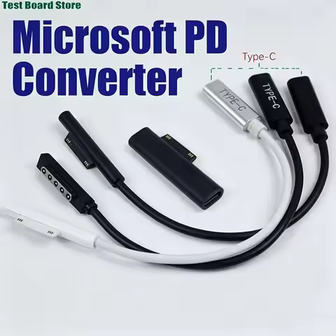 1Pce PD65W/45W USB C Female Magnetic Power Charging Converter Cable 15V3A for Microsoft Surface Lapt