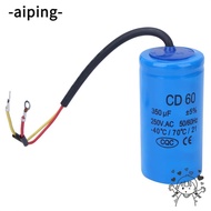 AIPING Motor Starting Capacitor, 50Hz 350uf CD60 Run Capacitor, Durable 250V AC Run Capacitor AC Mot