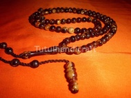 TASBIH Langka AKAR BAHAR MERAH KRISTAL 99 biji 8 mm