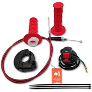 7/8 22mm Twist Throttle Accelerator Handle Grips,Mini Bike Throttle Cable Kit,Throttle Cable Kit for