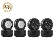 4Pcs 104mm Rubber Wheel Tires Tyre 12mm Hex for MJX Hyper Go H16 16207 16208 16209 16210 1/16 RC Car Upgrade Parts
