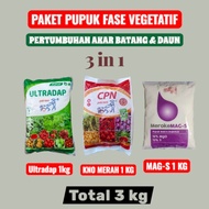 MERAH ORIGINAL 3 KG RED KNO FERTILIZER PACKAGE ULTRADAP & MAG-S FACTORY PACKAGING 1 KG FOR ROOT, STE