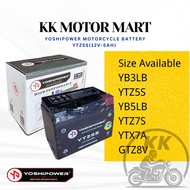 YTZ5S YB5LB YB3LB YTZ7S YTX7S YTZ6S GTZ8V YOSHIPOWER MOTORCYCLE GEL BATTERY FREE MAINTENANCE BATERI 