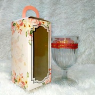 Souvenir Box 8x8x17 Peach, Cream