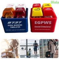 Blala Interactive Cockpit Theme Keychain Double Alarm Button with Light Up Tiny Aviations Cockpit Sa