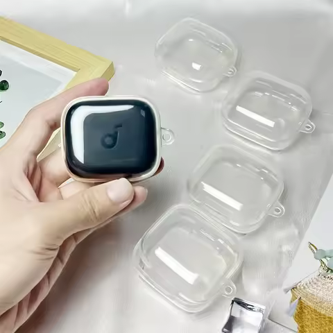 Clear Case For Soundcore R50i NC Transparent Soft TPU Wirelsss Headphones Protective Cover For Sound