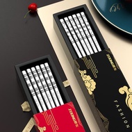 筷子防滑防霉刻字家用高檔耐高溫家庭分餐筷卡通304不銹鋼筷10雙